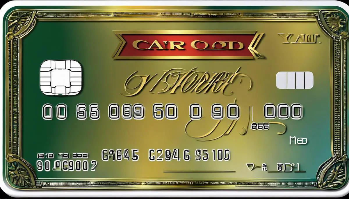 A credit card image illustrating the text