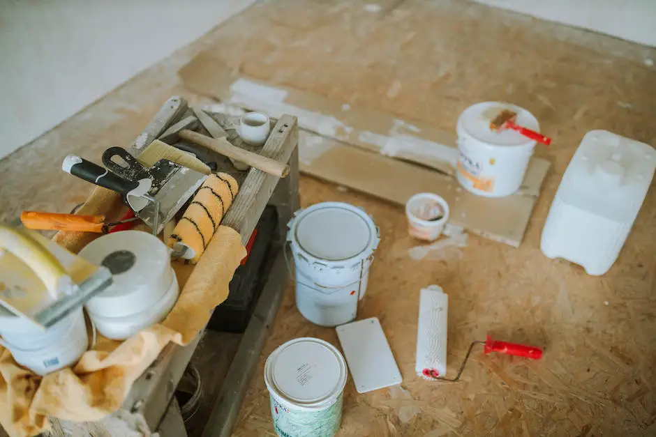Image of a person working on a home renovation project with various tools and materials.