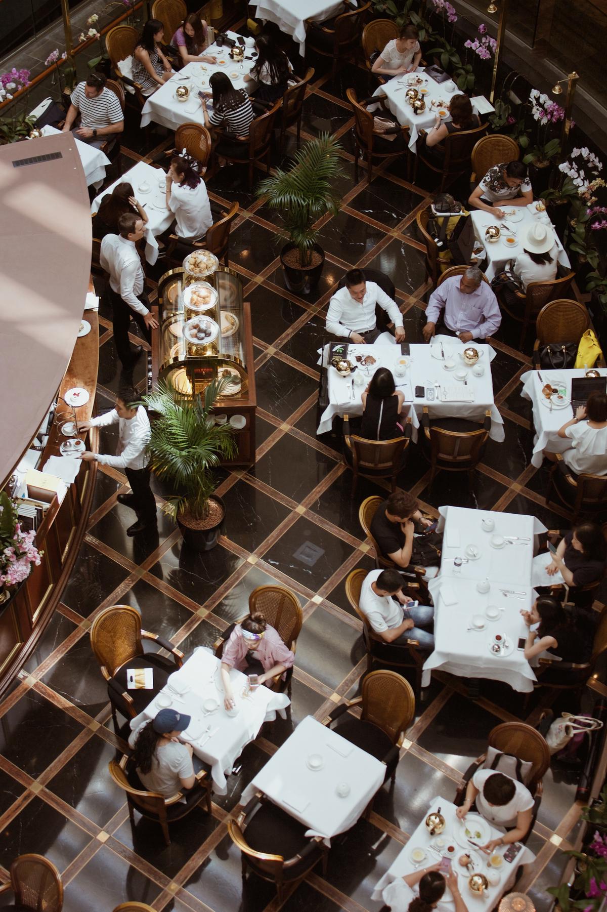 Image of people enjoying a meal at a restaurant